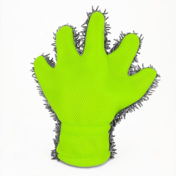 AutoStyle Dubbelzijdige Auto-Washandschoen - Grijs/Groen - Afbeelding 3